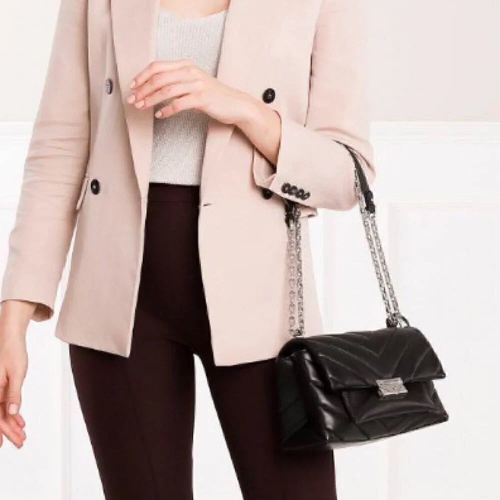 MICHAEL KORS CECE MEDIUM QUILTED LEATHER CONVERTIBLE SHOULDER BAG